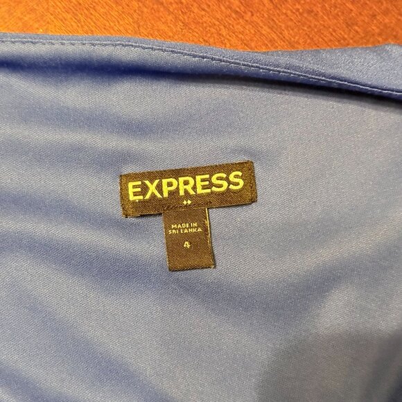 Express Blue Sleeveless Fit & Flare Dress Size 4 - Picture 4 of 8